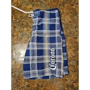 Corona Extra Board Shorts Men 36 XL‎ Blue White Yellow Swim Trunks Activewear